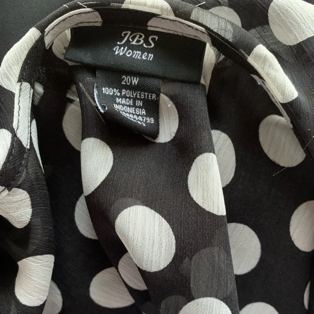 JBS Black & White Polka Dot Dress Black Zenobia Short Jumper Curvy Plus Size 20 - Picture 5 of 11